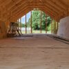 Two Story Wood Garage Interior